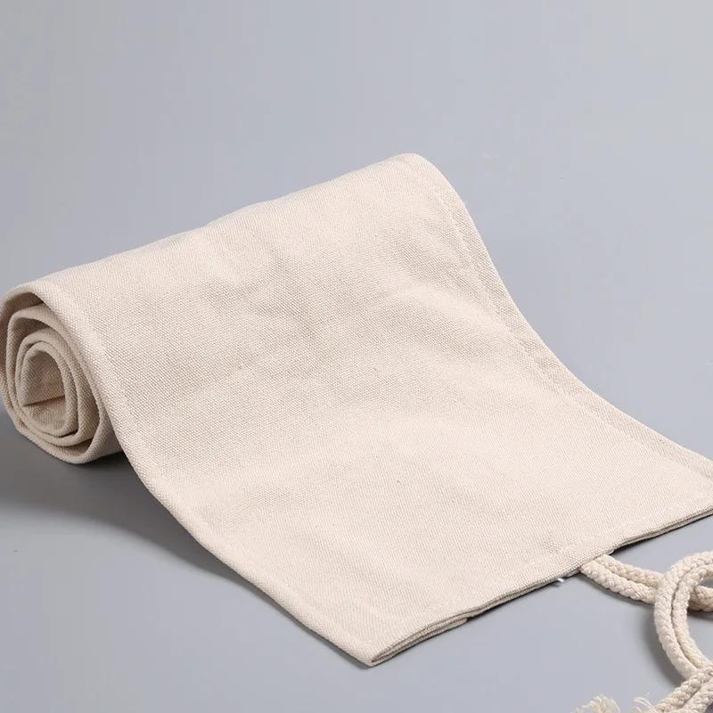 Пенал, школьные принадлежности, студенческая художественная сумка для ручек, холст, ручка, рулон, косметическая кисть для макияжа, ручка для хранения канцелярских принадлежностей