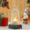Christmas Crystal Music Box With Snowman Scene For Festive Tabletop Ornament