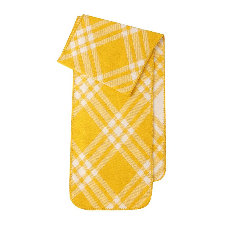 Retro blue and white plaid scarf women's autumn and winter senior sense versatile Korean hooded plaid warm couple scarf