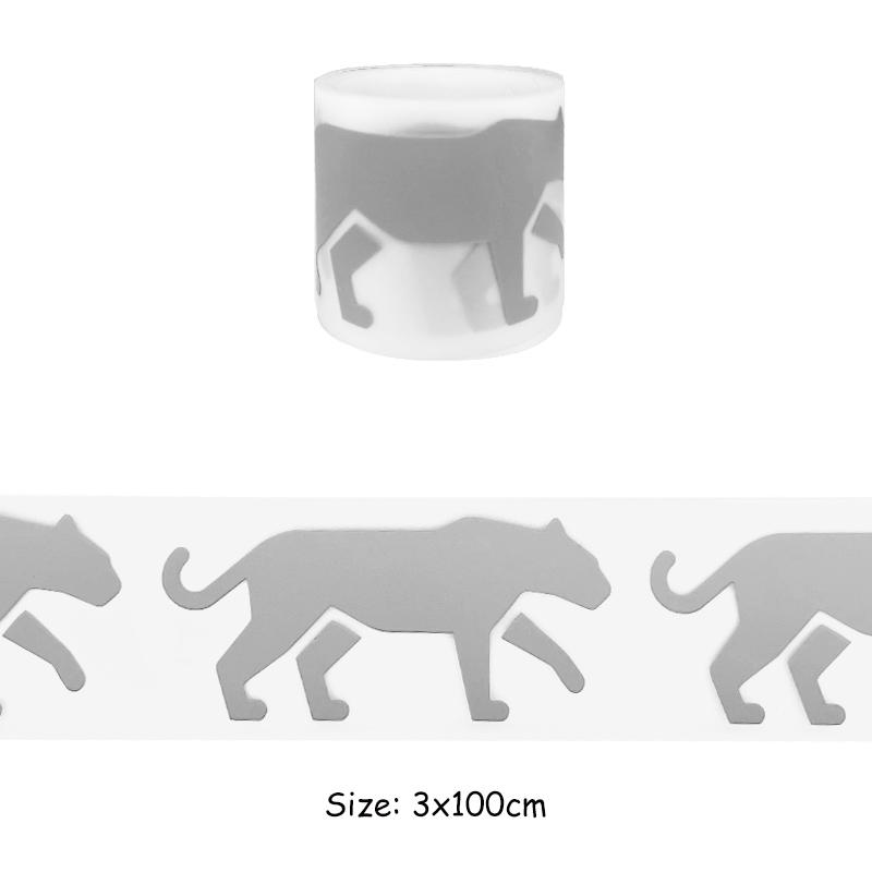 100x3cm Reflective Animals Iron-On Transfers Beast Fish Rabbit Wolf High Visibility Iron On Patch DIY Fashion New Heat Transfer Garment Accessory