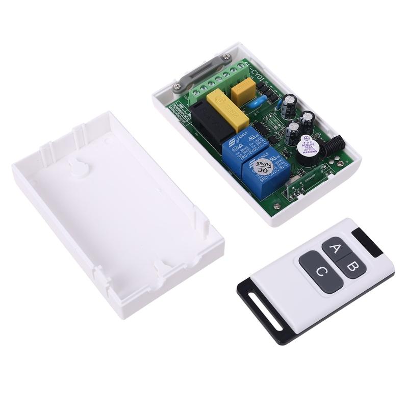 433 МГц 220 В 2-канальный приемник RF передатчик беспроводной пульт дистанционного управления h для гаражных ворот вперед и назад