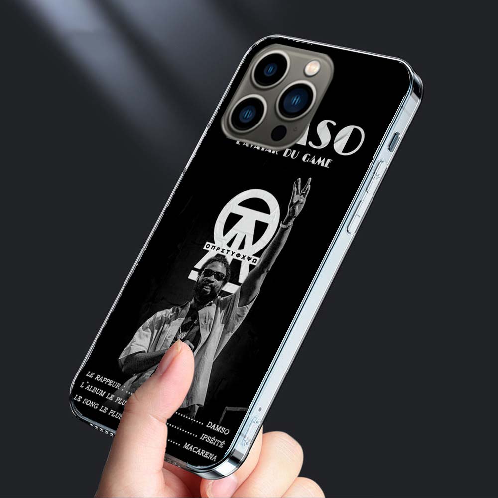 Чехол для телефона рэпера Damso для iPhone 16E 15 Pro 14 Plus 17E 16 17 Pro Max Air 11 12 13 Mini Ударопрочный Capa Милый чехол TPU Прозрачный
