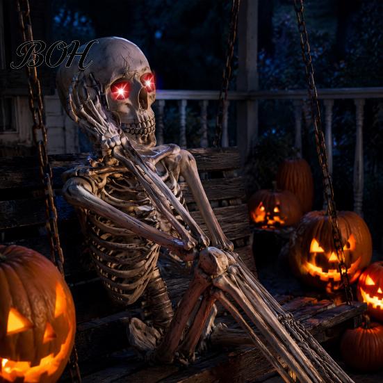 Indoor Outdoor Festive Decor 6Pcs Halloween LED Glowing Eyes with Timer And Remote, Light Up Purple for Pumpkins Skeleton Eyes, Horror DIY Masques,