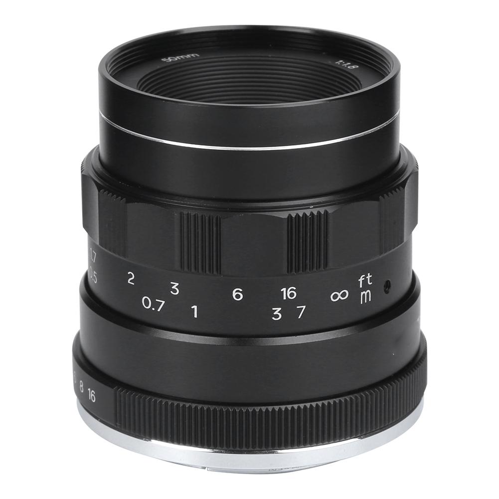 NEWYI 50 мм F1.8 M43 Mount Портретный ручной объектив с большой апертурой для Olympus EM5 Mark II