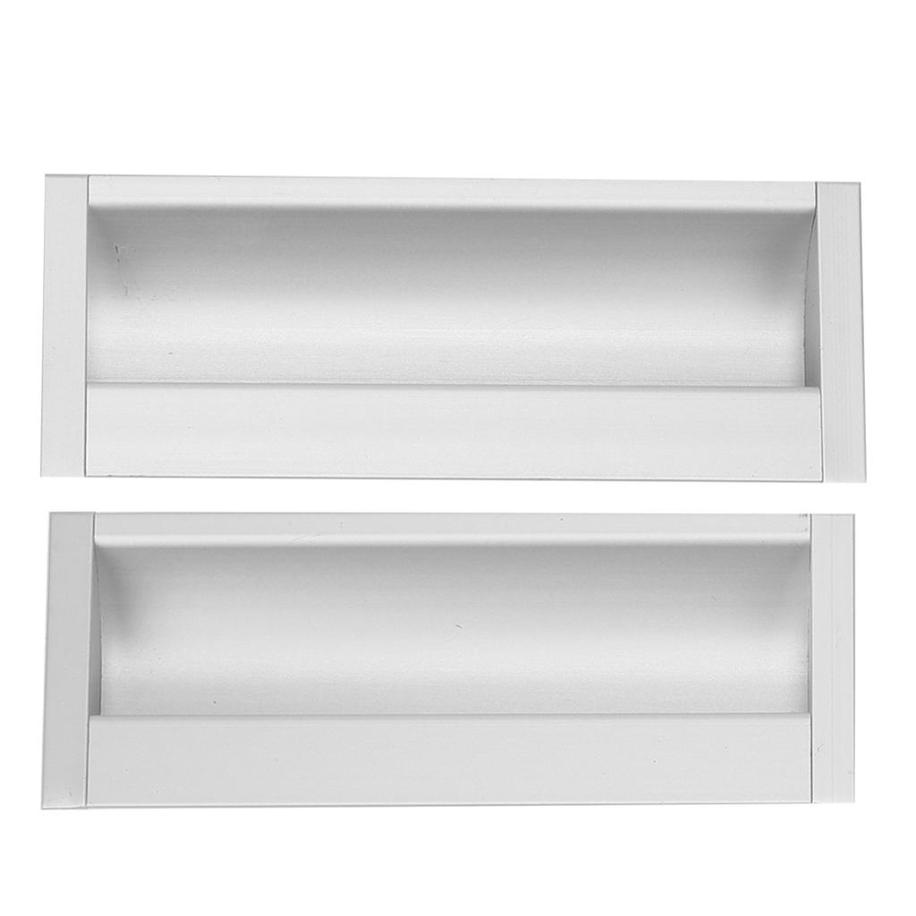 2pcs Household Aluminum Alloy Pull Handle Furniture Drawer Wardrobe Cabinet Recessed Handle