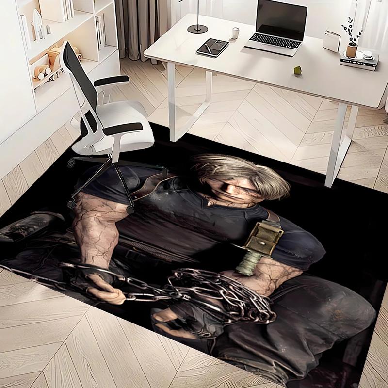1pc Resident Evil Leon S. Kennedy2 Print Area Rug - Soft, Washable Non-Slip Indoor Mat, Living Room, Home Office Decorative Rug,Office Decorative