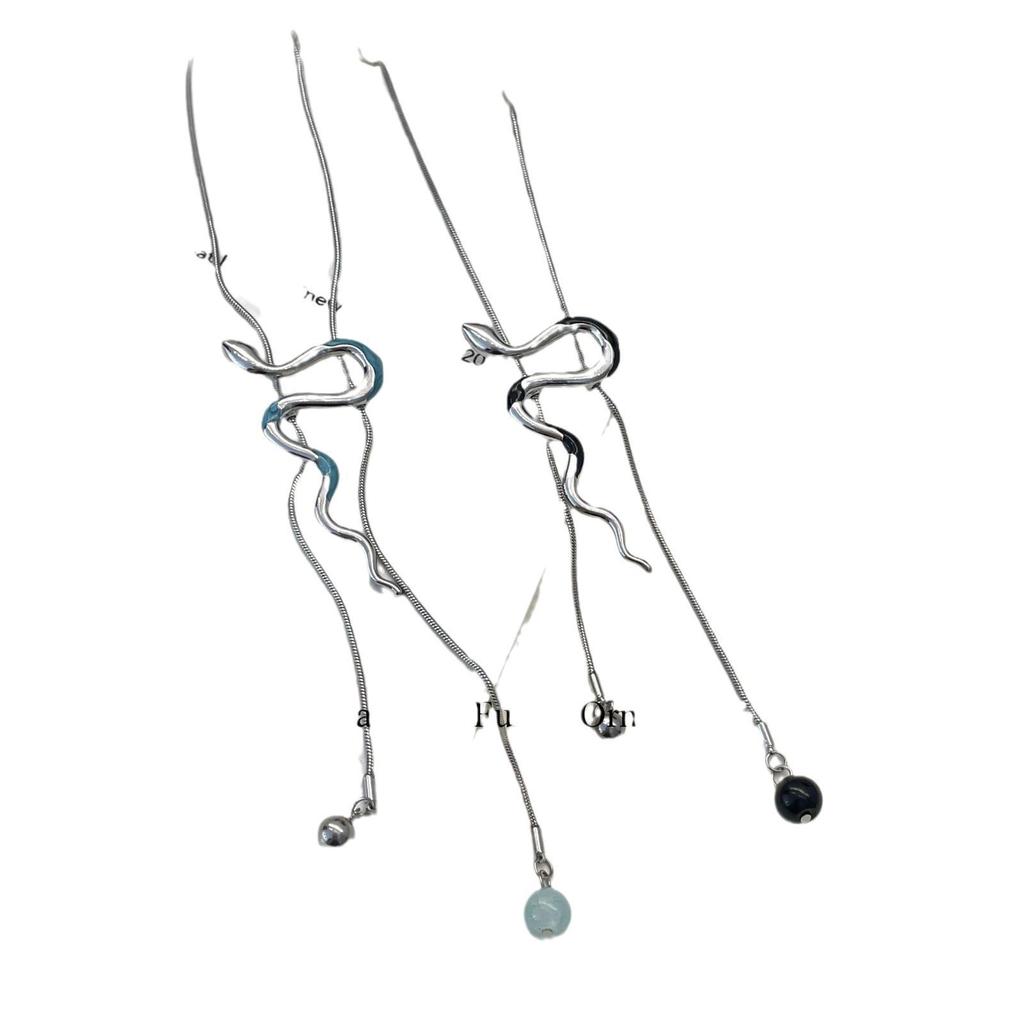 Ожерелье Magic Design: Унисекс-цепочка для свитера, серия Ice Snake, осенняя коллекция