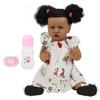 23-дюймовый набор для кукол Reborn Baby, ручная работа, черные волосы, кожа, девочка, кукла, модные детские игрушки, подарок, карие глаза