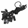 12pcs Plastic Whistle Black Loud Crisp Sound Sports Whistle with Lanyard for Referee