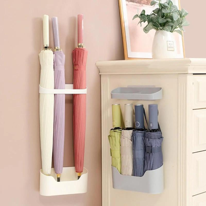 1pcs Umbrella Stand Holder Adjustable Wall Hanging Storage Shelf Long Umbrella Folding Umbrella Bracket for Home Office Door Entryway