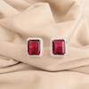 Pink Rubellite Gemstone 925 Solid Silver Jewelry Zircon Studs 0.57" Gift For Her CZE-6-4