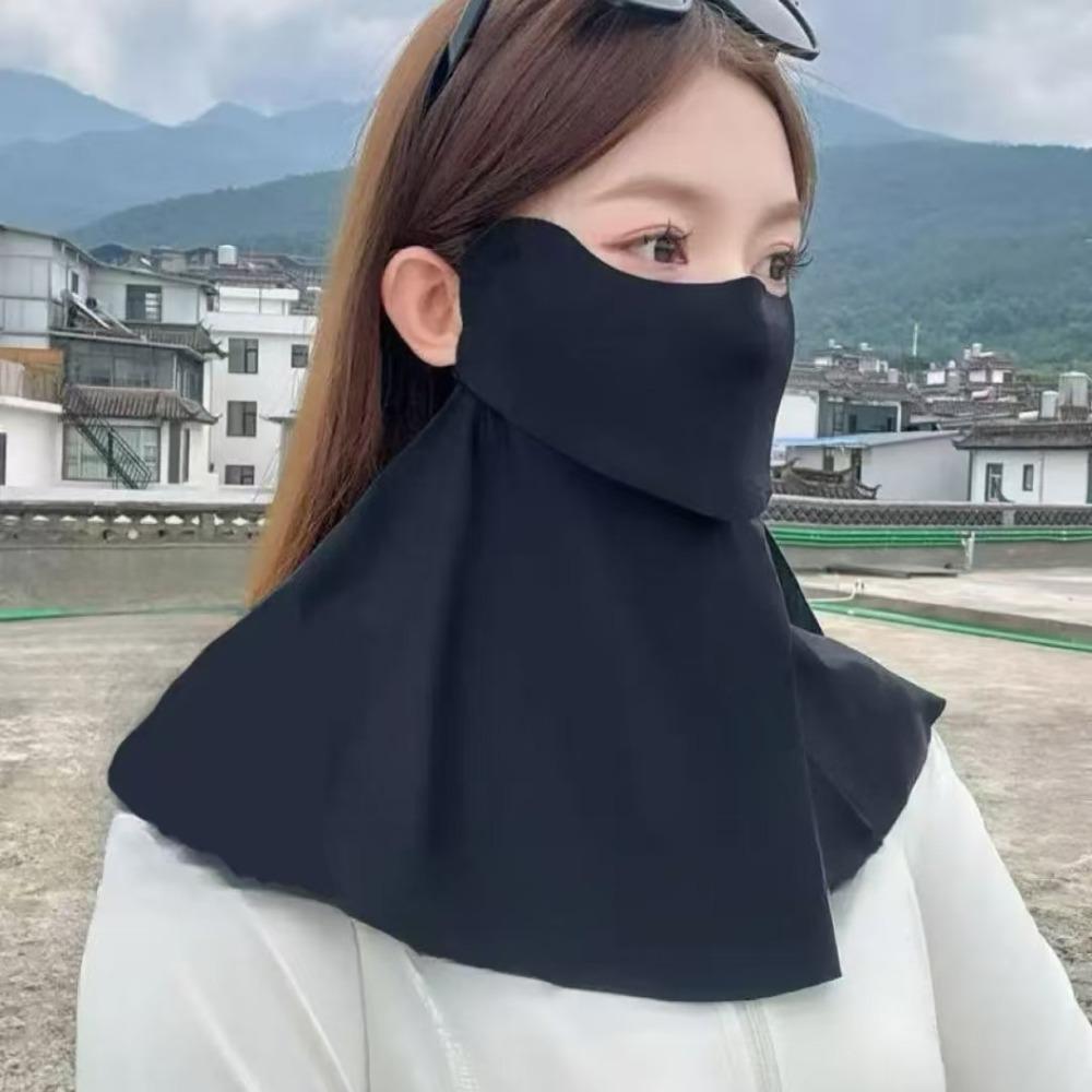 Sun Protection Summer Ice Silk Face Mask Fishing Face Shield Neckline Face Cover  Female/Male