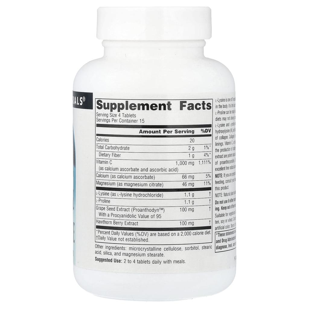 Source Naturals Proline & Lysine, 60 Tablets