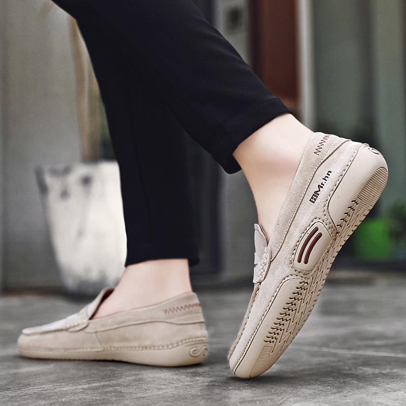 Модные горячие распродажи Мужские повседневные лоферы Ручной работы Кожаные мокасины Легкие слипоны Мужская свадебная обувь На все случаи жизни Мужские туфли для вождения