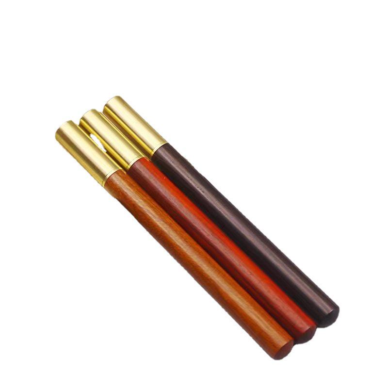 Гелевая ручка из розового дерева, латуни и черного дерева — индивидуальный фирменный подарок