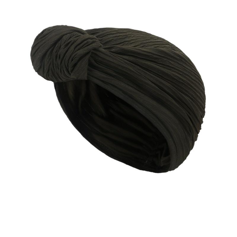 Silver Wire Cow Horn Toe Cap Autumn Winter Knot Fashion Headscarf Hat Women's Hats