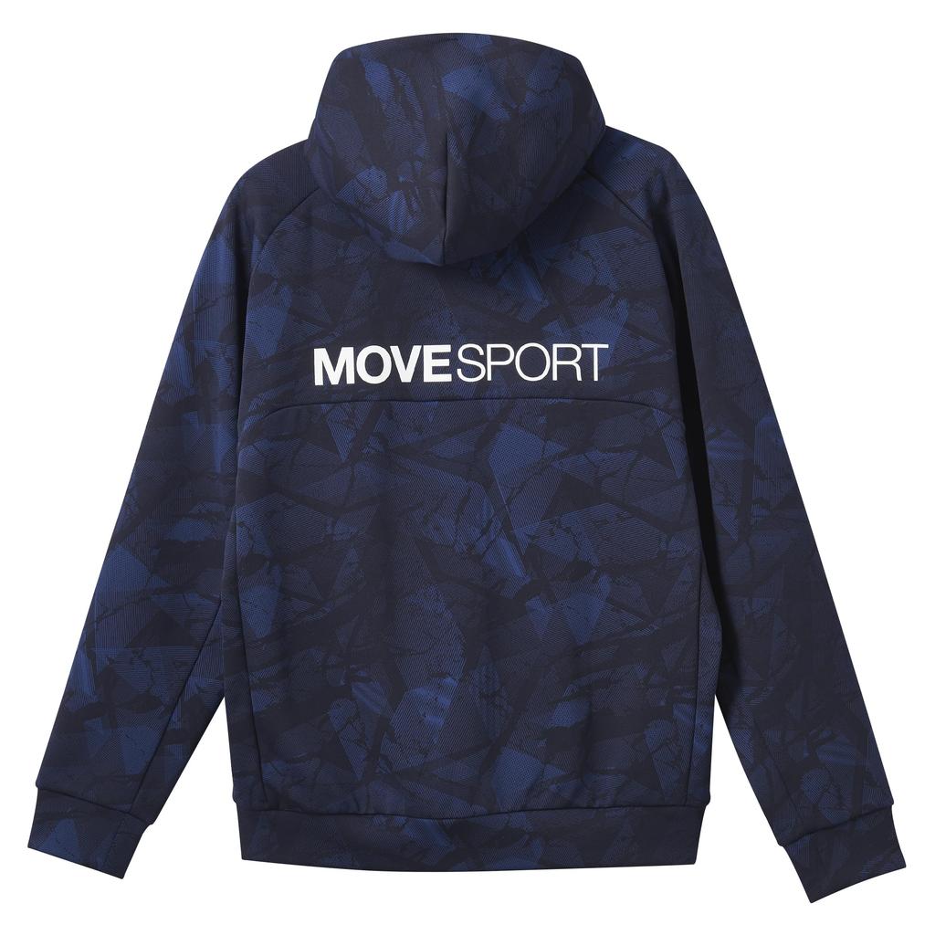 Толстовка Descente с застежкой-молнией SHIELD Allover Pattern MVSP ветрозащитная, сохраняющая тепло, эластичная, впитывающая пот, для тренировок, размер M [Move Sports] (и то и другое