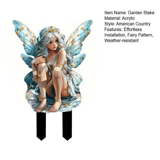 Колышек для сада фей 2D акриловый колышек для цветочного горшка фей декоративный колышек