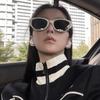Ретро Узкая Рамка Кошачий Глаз Маленькая Рамка Солнцезащитные Очки Женские Высококачественная Защита от Солнца Уличная Съемка УФ Защита Солнцезащитные Очки Мужские KTB