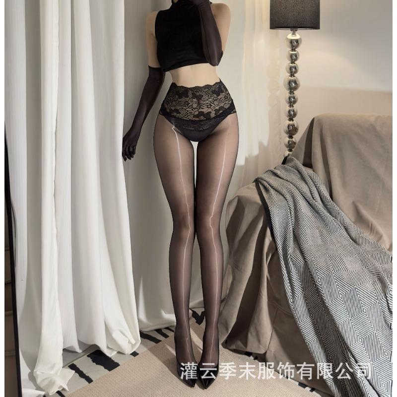 Новое сексуальное нижнее белье - Sicili.d ультратонкие шелковистые кружевные чулки до талии летние черные шелковые аврора бесшовные с ластовицей колготки