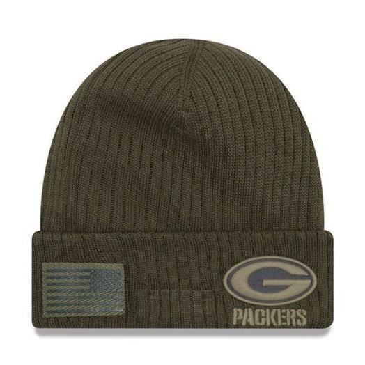 Bonnet - Green Bay Packers - SALUTE TO SERVICE - Doublé Polaire - Taille Unique - Hiver