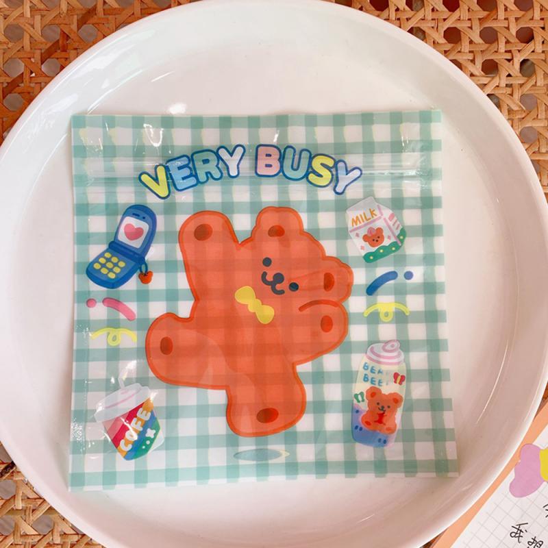 Органайзер для хранения продуктов, не занимает места, легко носить с собой, 13,5*13,5 см, пластиковый, милый мультяшный пакет для закусок, креативный и милый, 4,2 г