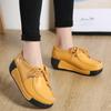 Fashion Women Loafers Autumn New Lace Up Platform Casual Shoes Fashion Ladies Non-slip Walking Shoes Female Rocking Shoes2024