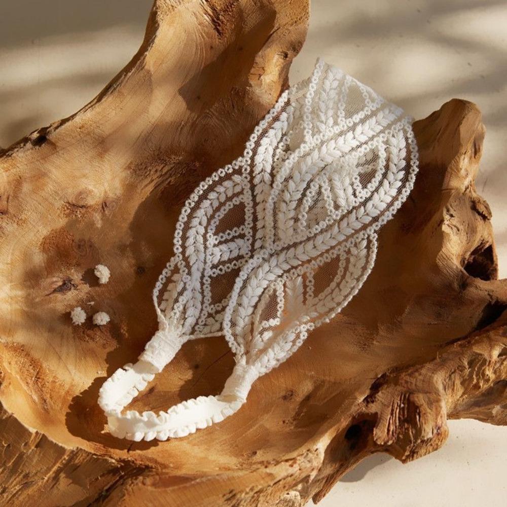 Волна Детская Повязка на Голову Вышитая Эластичная Повязка для Волос Модная Кружевная Детская Повязка на Голову Дети