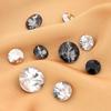 10Pcs Crystal Glass Diamond Buttons High-End Women'S Clothes Top Cardigan Round Button Shirt Sweater Cardigan Small Buttons