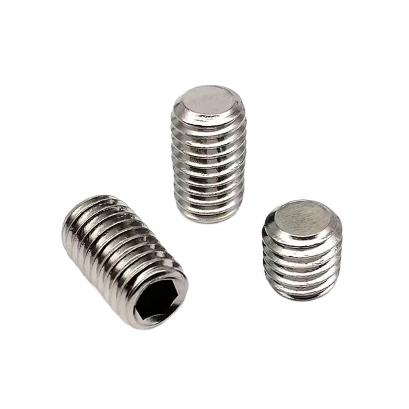 500 шт. M2.5 M3 M4 DIN913 Нержавеющая сталь 304 Черный Шестигранный Гексагон Socket Allen Плоский Конец Установочный Винт Набор Винтов Коробка