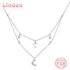 Линдон Стерлингового Серебра 925 Классическое Женское Ожерелье Кулон Циркон Модный Подарок