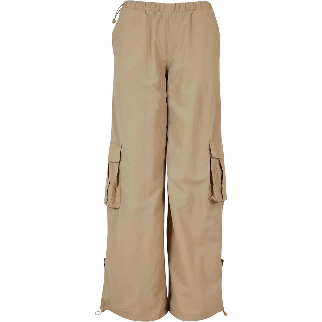 Urban Classics Womens/Ladies Nylon Crinkled Wide Cargo Trousers