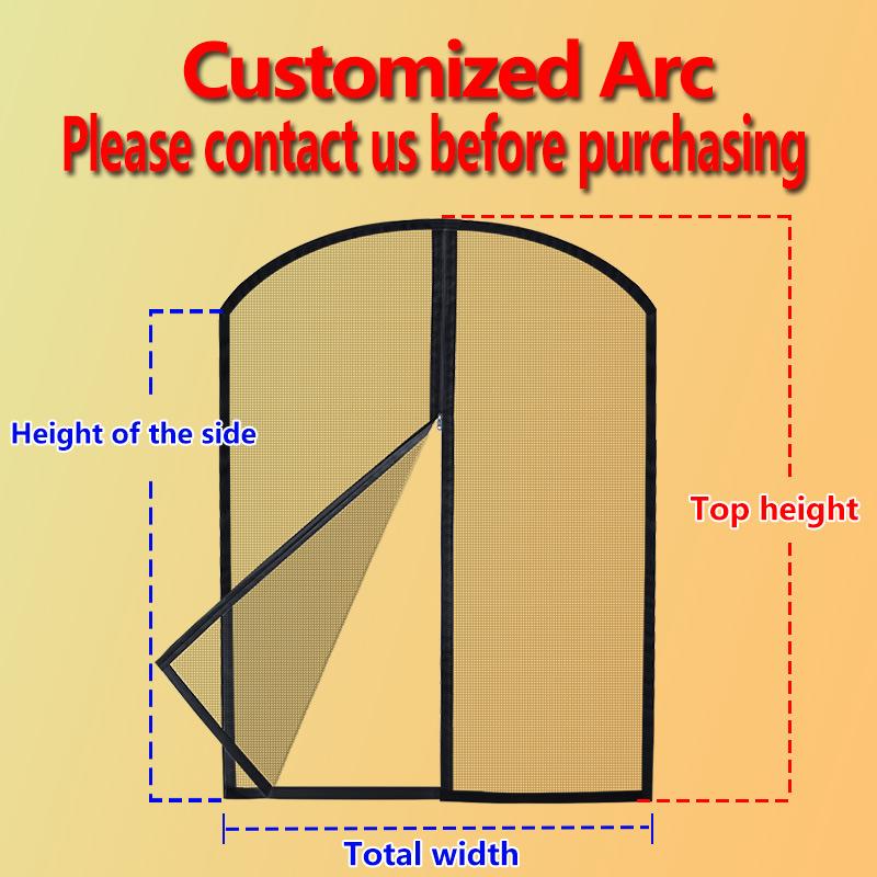 Arched Mosquito Net Window Screen Curved Round Zipper anti-mosquito Customized Black white Fly Insect Mesh Invisible Fiberglass