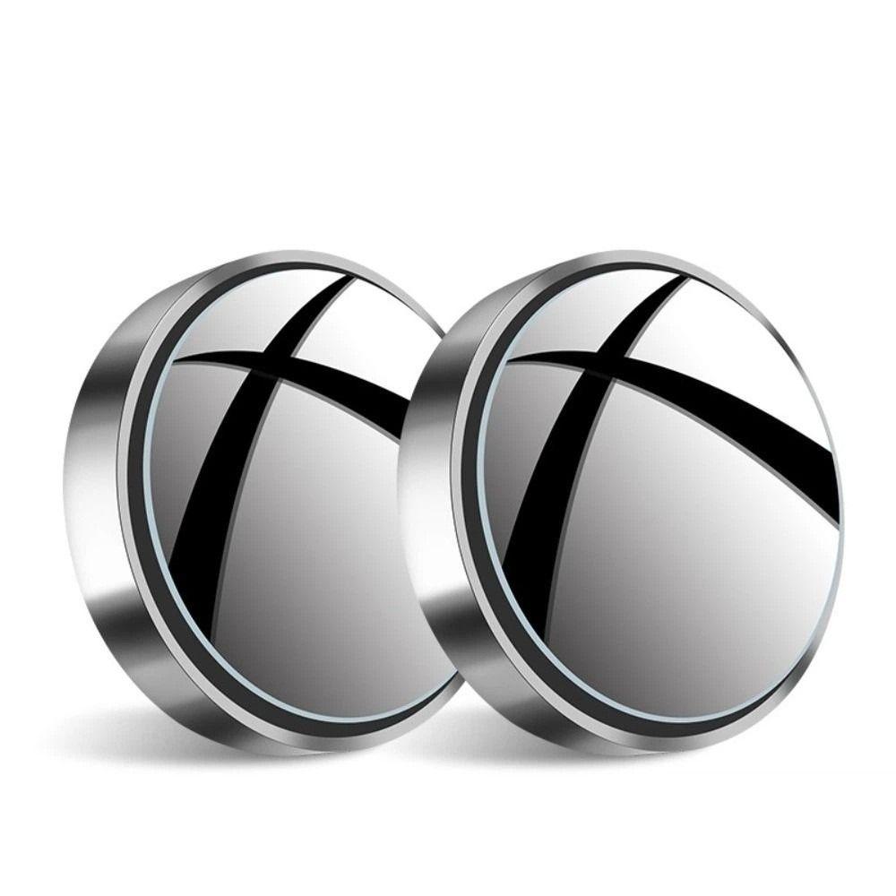 2pcs 360 Degree Adjustable Blind Spot Mirror Universal Fit Wide Angle Mirror Driving Safety