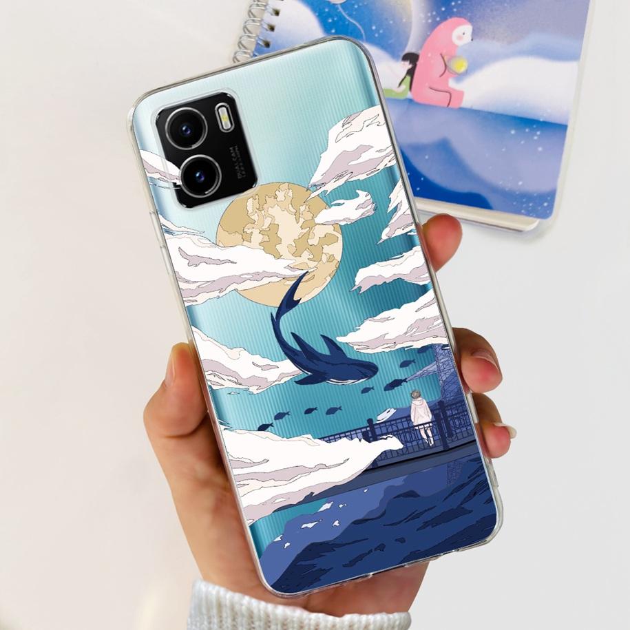 Для Vivo Y15s Y15A Y15C Чехол V2134 V2120 V2147 V2139 Популярный Цветок Тонкий Мягкий Силикон Прозрачная Задняя Крышка Для Vivo Y01 V2166 Чехол