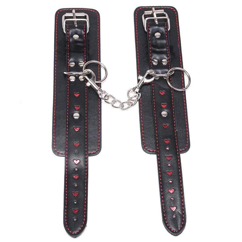 Наручники с сердечками, ограничения на лодыжку, косплей, строгий бондаж, игры в стиле панк, БДСМ, игры для взрослых, секс-игрушки для флирта, ночной любовник