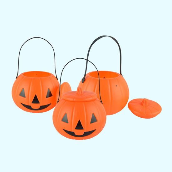 Halloween Pumpkin Bucket Treat-or-Trick Candy Box Party Props Festive Atmosphere Enhancer Fun Home Office Decoration