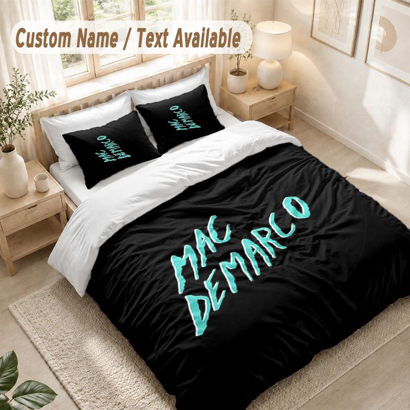 Mac Demarco Vinyl Bedding Set, 1 Duvet Cover & 2 Pillowcases Soft Comfortable Bedroom Home Textile Decor