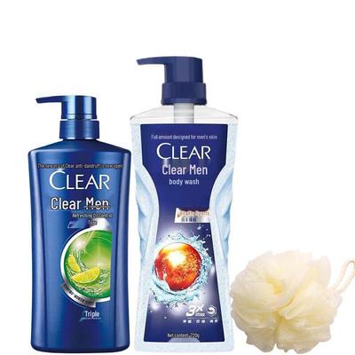 Clear Men Набор для ухода за волосами и телом Cool & Oil Control
