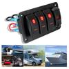 4.2A Двойное USB-зарядное устройство Цифровой вольтметр 3-клавишная панель переключателей для автомобиля, внедорожника, морского судна, дома на колесах, грузовика, автоматический выключатель