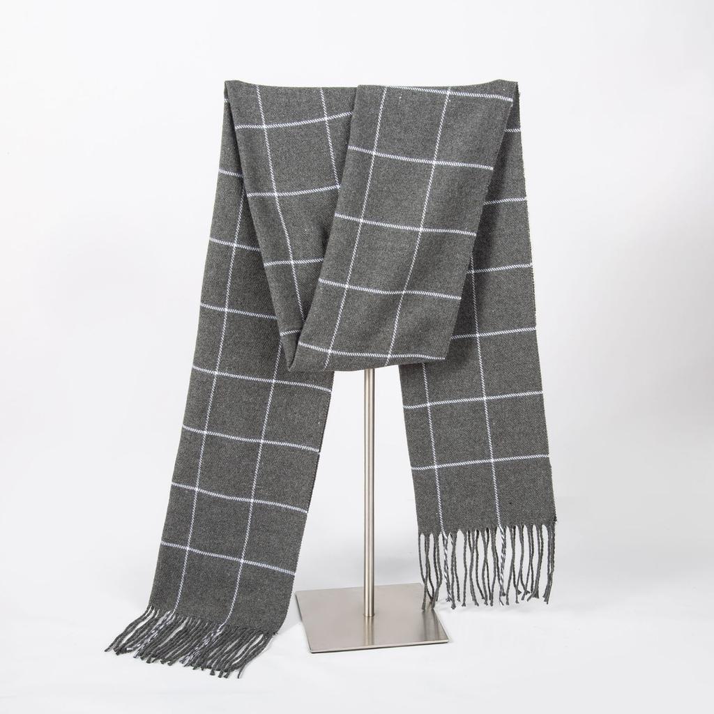 Plaid Long Scarf Winter Warm Cashmere Women Pashmina Foulard Bandana Scarves Female Luxury Hijab Tassel Shawl Wraps New