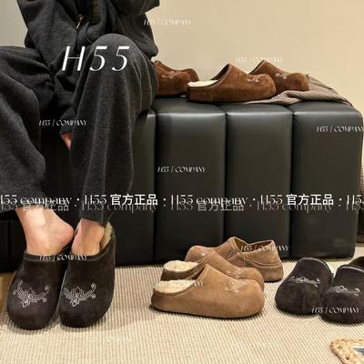 Руодан~ 2025 осень-зима новая овечья шерсть на платформе повседневные полусапоги Бокен женские теплые хлопковые тапочки