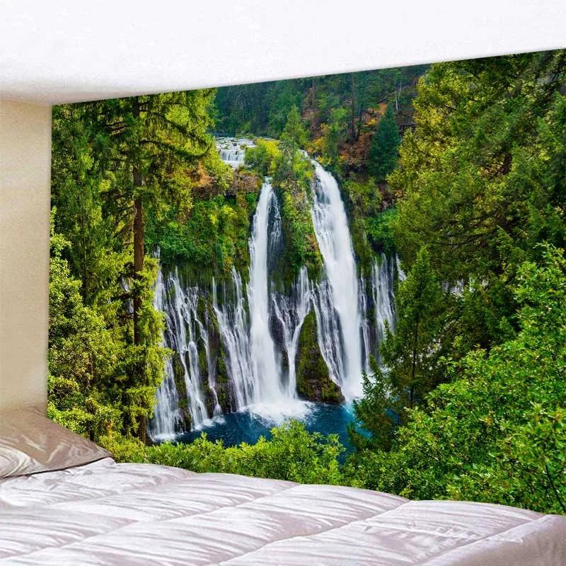 Красивые природные пейзажи, декоративный гобелен, украшение для дома, стены, офиса, гостиной, гобелен