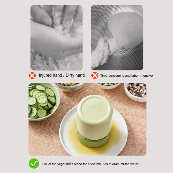 Ручная центрифуга для овощей с ручным приводом, мини-измельчитель, эффективная сливная корзина, многоцелевой кухонный инструмент для салата, йогурта, солений