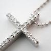 [Pre-owned] VENDOME K18WG Diamond Cross Pendant / J36-9
