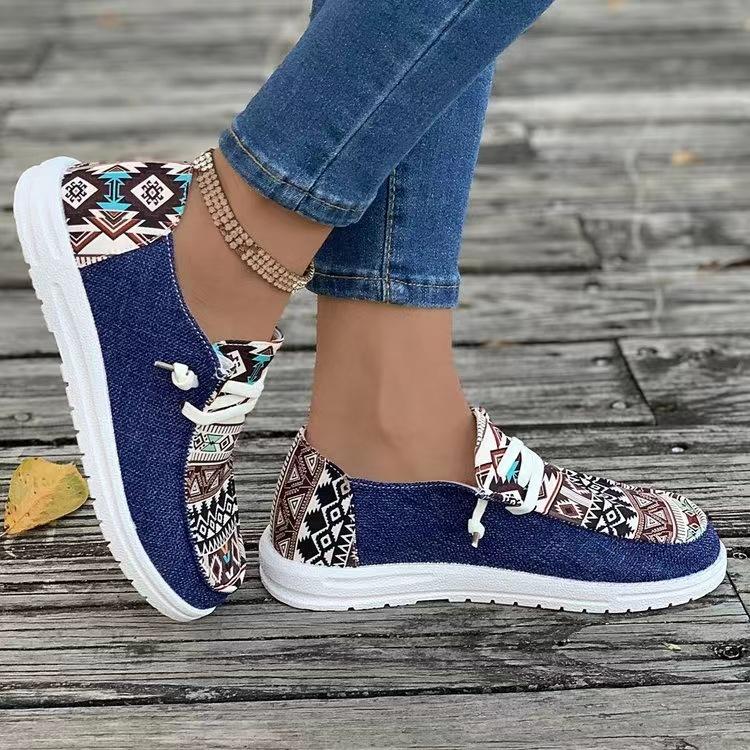 Fashion Canvas Loafers 2025 Women's Spring and Summer Flat Casual Shoes Comfortable Women's Cloth Shoes