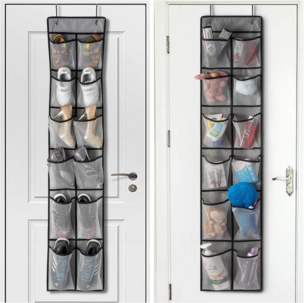 24-Grid Hanging Shoe Storage Organizer with Multi-Layer Pockets