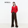 МО&Ко. Женские прямые брюки из смесовой хлопковой ткани