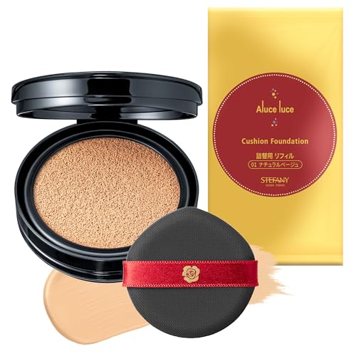 Спонж для тонального крема Aluce luce Plus / для возраста 30-60 лет / покрытие / увлажняющий / компоненты бьюти-сыворотки (Пополнение) Натуральный бежевый без футляра
