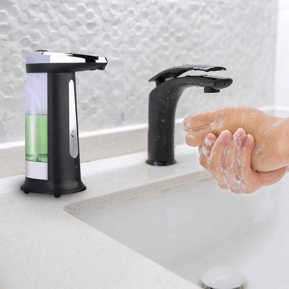 Автоматический дозатор жидкого мыла, 400 мл, умный бесконтактный инфракрасный датчик движения, дозатор дезинфицирующего средства для кухни, ванной комнаты, туалета